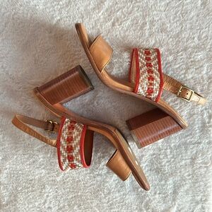 Frye 💚 Braided Leather Ankle Strap Sandals